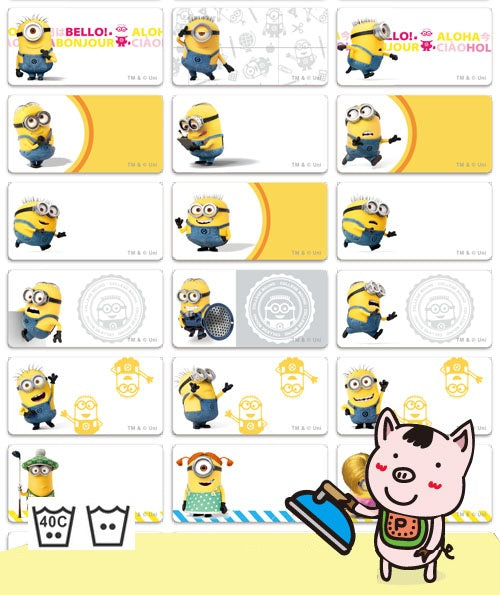 Minions Despicable Me Iron On Fabric Labels